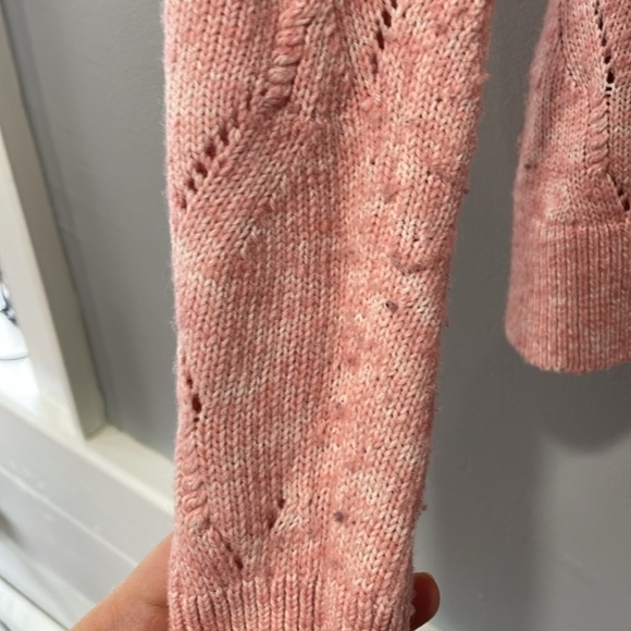 Lift pink sweater abstract pointelle size medium - Picture 5 of 5